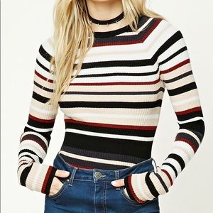 Contemporary ribbed knit top